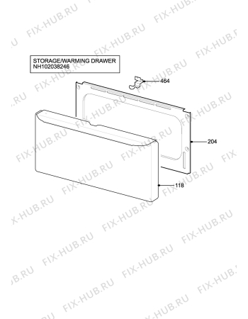 Взрыв-схема плиты (духовки) Parkinson Cowan L50GSBN - Схема узла H10 Storage/Warming